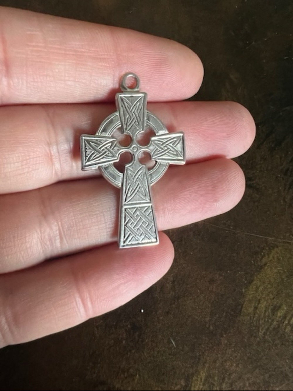 Vintage Sterling Celtic Cross Pendant